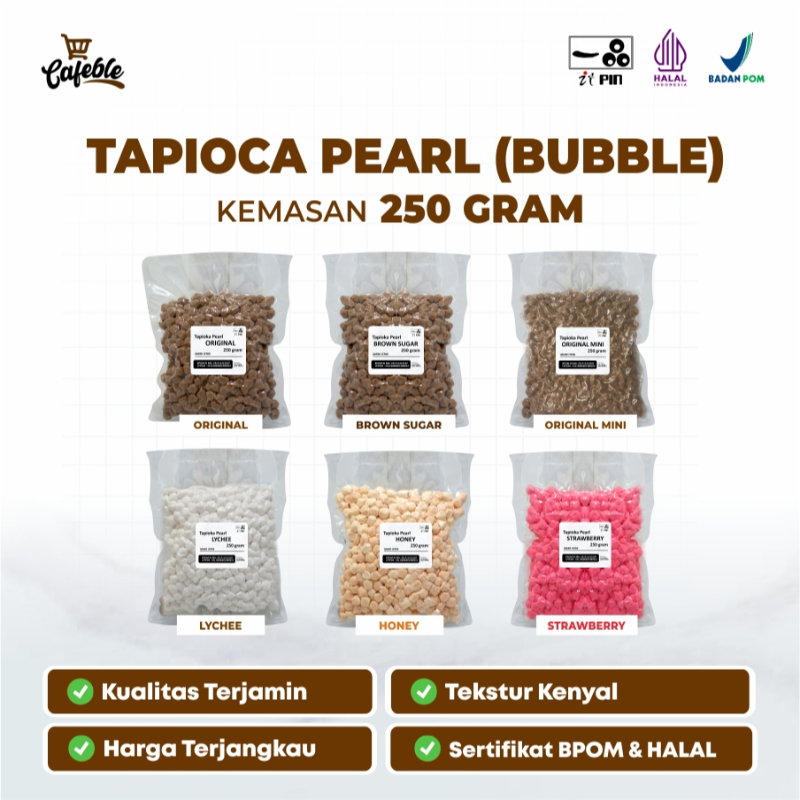 Jual Itpin Tapioca Pearl Bubble Boba Kemasan 250 Gram Shopee Indonesia