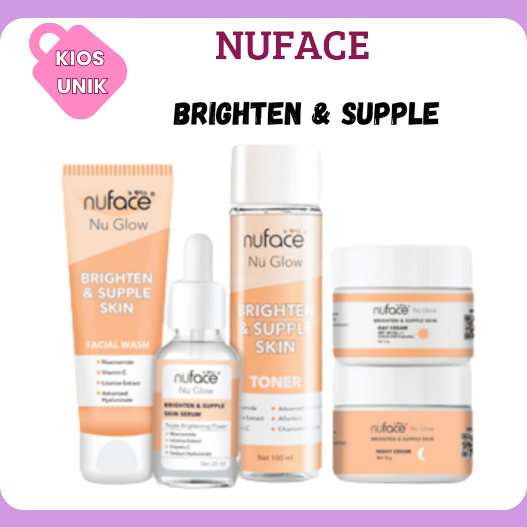 Jual Nuface Nu Glow Brighten Supple Skin Facial Wash 80g Toner