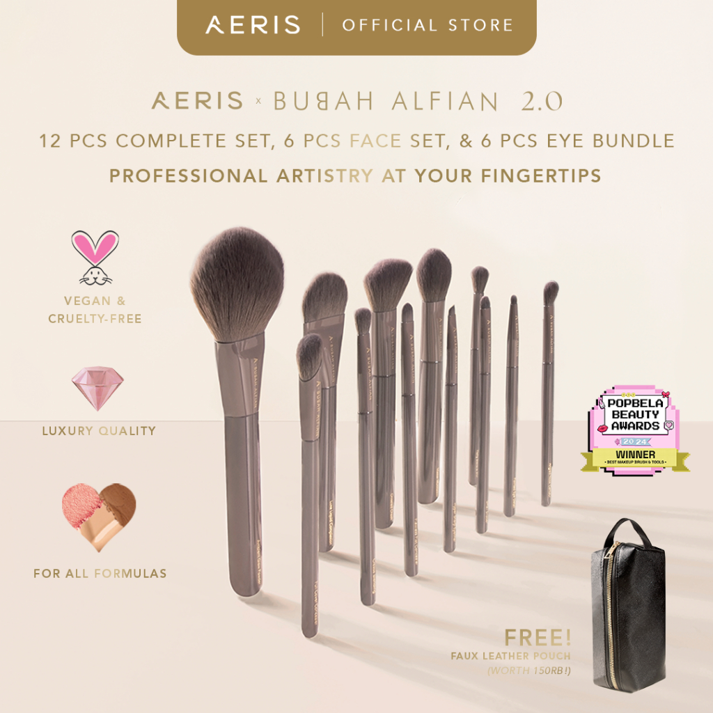 Jual Aeris Beauté x Bubah Alfian 2 0 Brush Set 12 pcs Complete Set 6