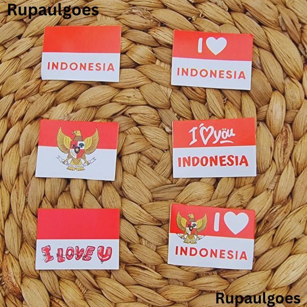 Jual Cod Sticker Pipi Merah Putih Isi Lembar Stiker Bendera