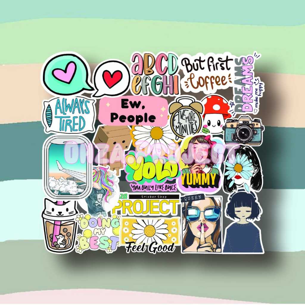 Jual Stiker Aesthetic Girl Stiker Anti Air Stiker Case Handphone Tumblr