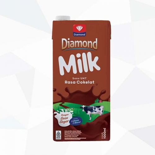 Jual Diamond Milk Susu UHT Full Cream Coklat Low Fat Kotak 1 L Shopee