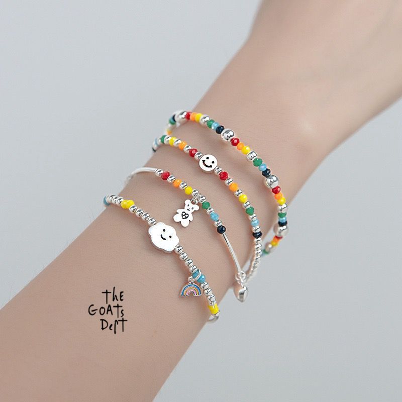 Jual The Goats Dept Colour Metal Rainbow Beads Bracelet Original