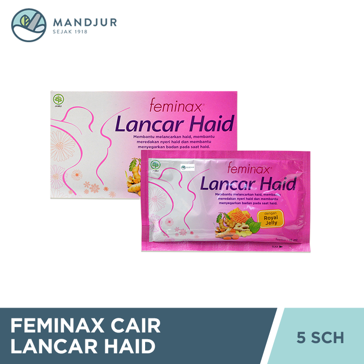 Jual Feminax Cair Lancar Haid Sachet Meredakan Nyeri Haid Shopee