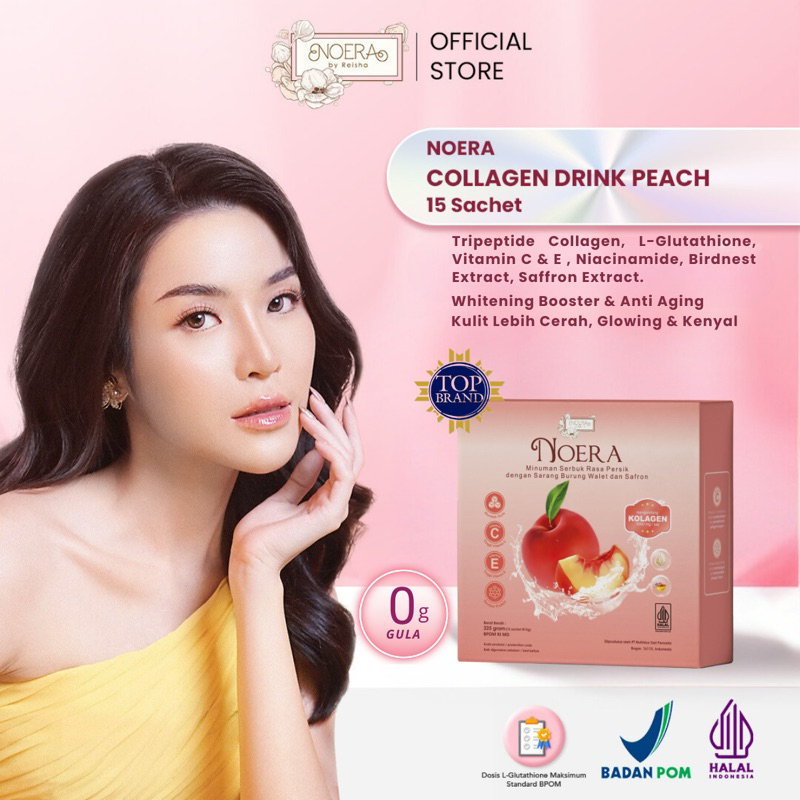 Jual Noera Collagen Drink Peach With Birdnest And Saffron Extract