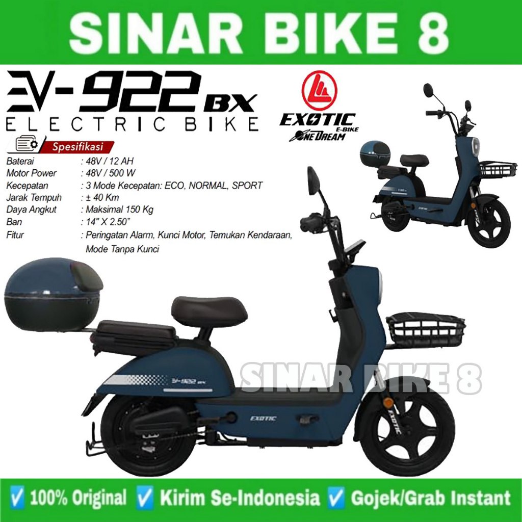 Jual Sepeda Listrik EXOTIC EV 922 BX EXOTIC EV 925 EXOTIC EV 928