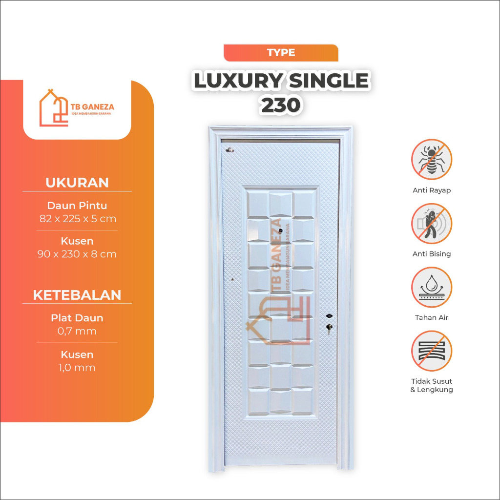 Jual TB GANEZA LUXURY Single 230 Set Pintu Utama Pintu Kamar Tidur