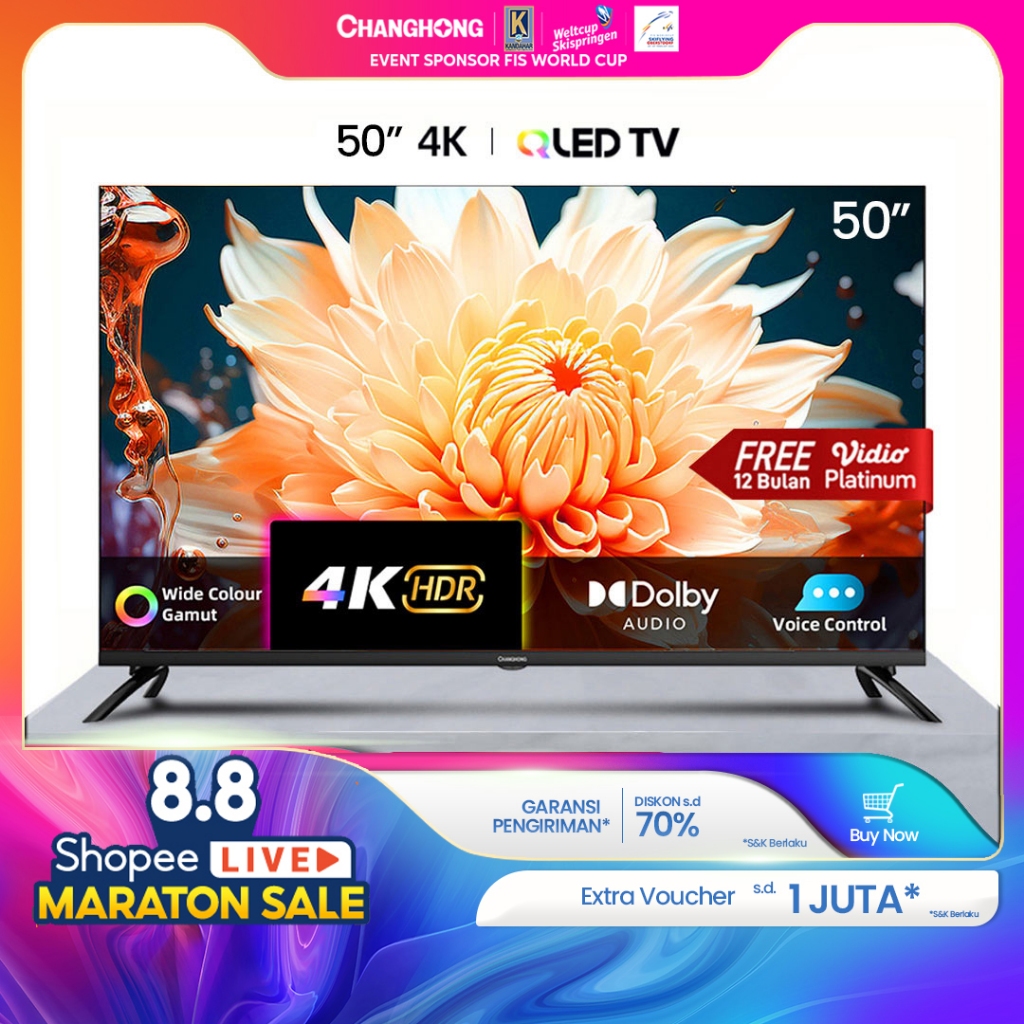 Jual Changhong Qled Tv K Inch Dolby Audio Dbx Tv Google Play