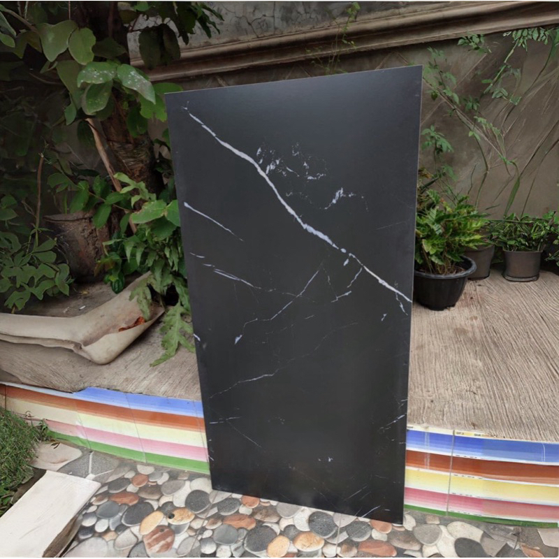 Jual Granit Lantai 60x120 Roman Nero Marquina Matt Shopee Indonesia