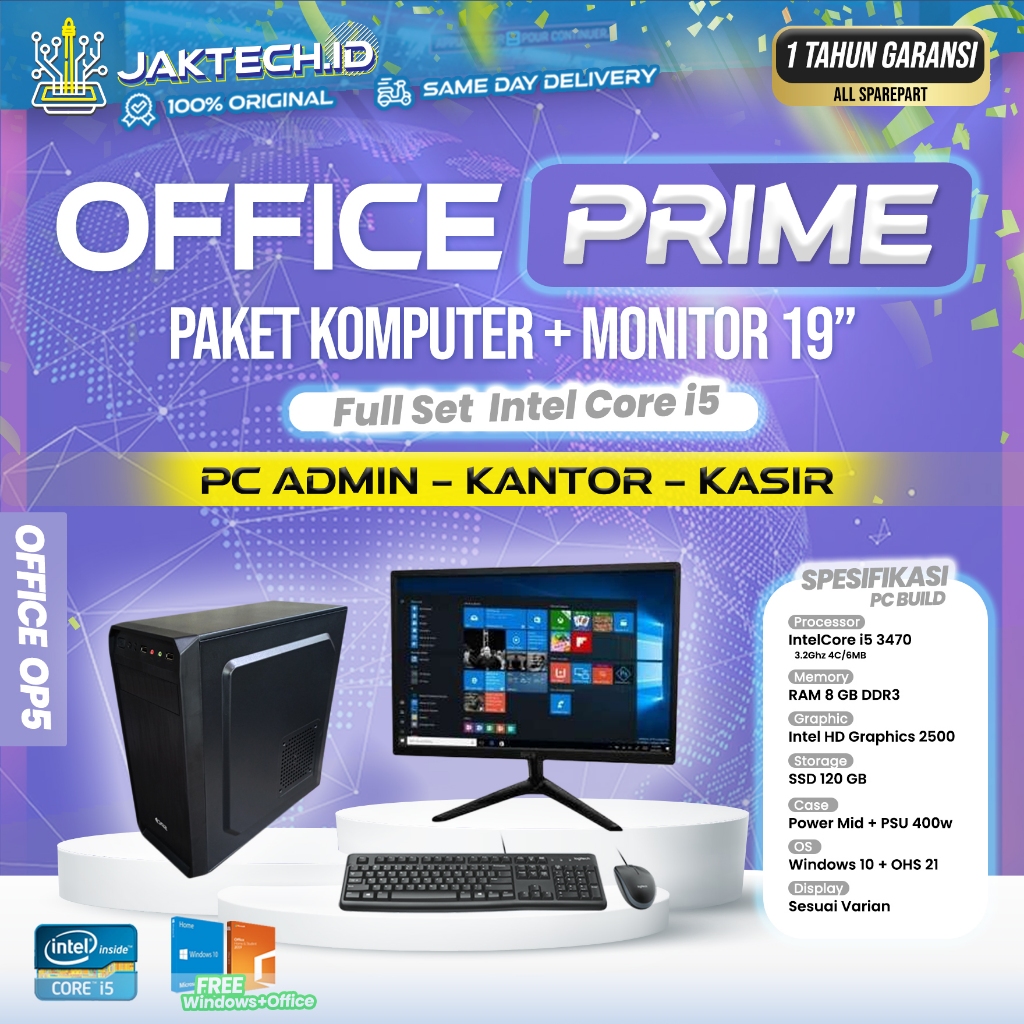 Jual Pc Rakitan Core I Monitor Ram Gb Ssd Pc Admin