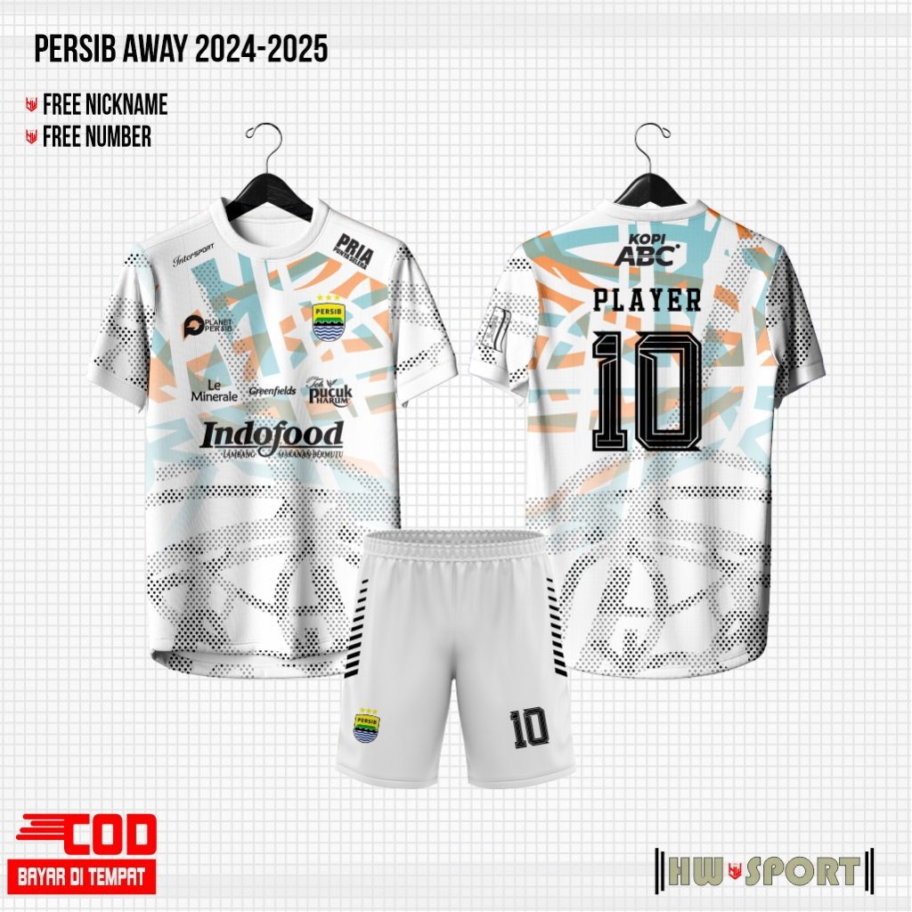 Jual Jersey Persib Bandung Terbaru Putih Away Full Printing