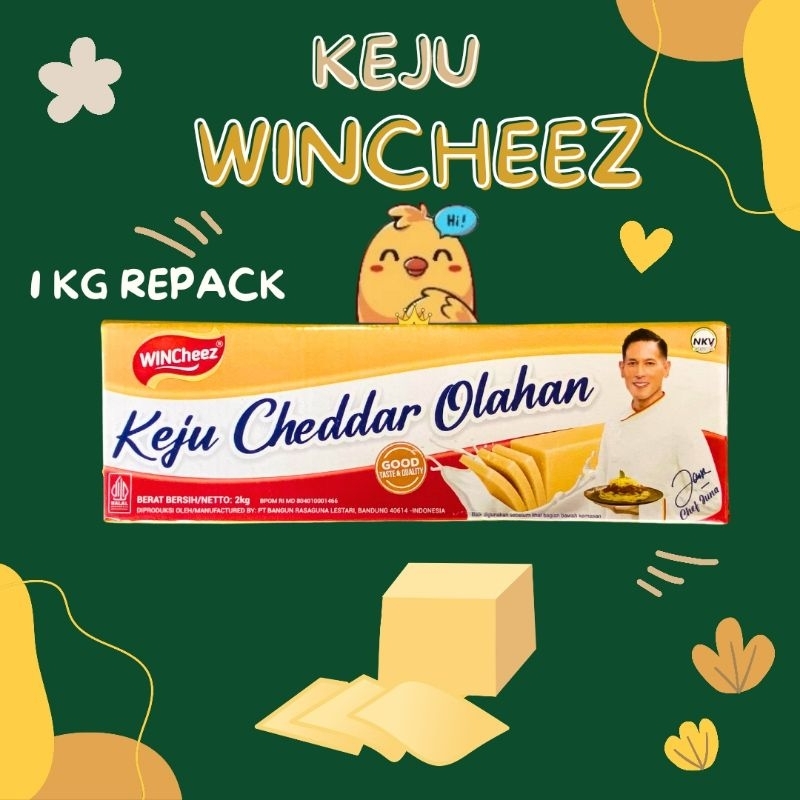 Jual Keju Wincheez Cheddar 1 KG Kemasan Repack Shopee Indonesia