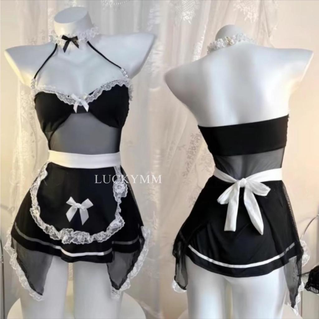 Jual Crystal Lingerie Sexy Maid Baju Sexy Cosplay Pelayan Wanita