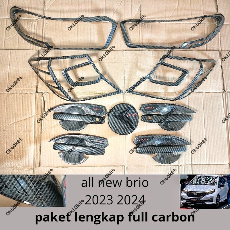 Jual Paket Lengkap New Brio Full Carbon Garnish Depan