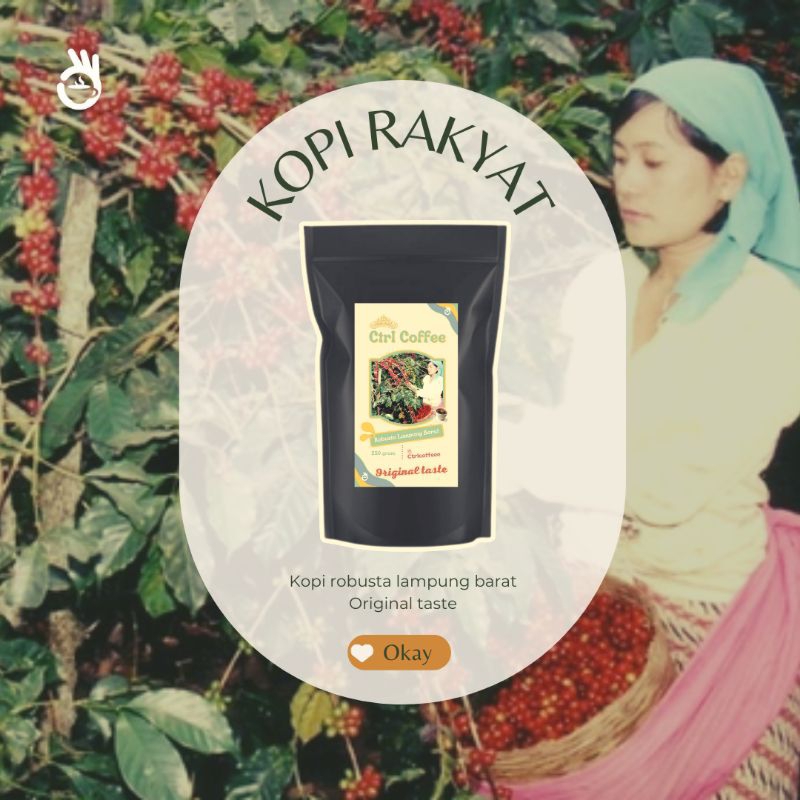 Jual CTRLCOFFEE KOPI LAMPUNG BARAT Varian Kopi Rakyat 100 ASLI MURNI