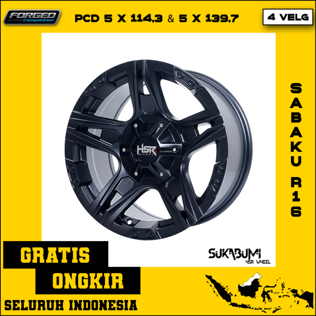 Jual Velg Semi OffRoad Untuk Mobil Rush Terios Innova Dll HSR Sabaku