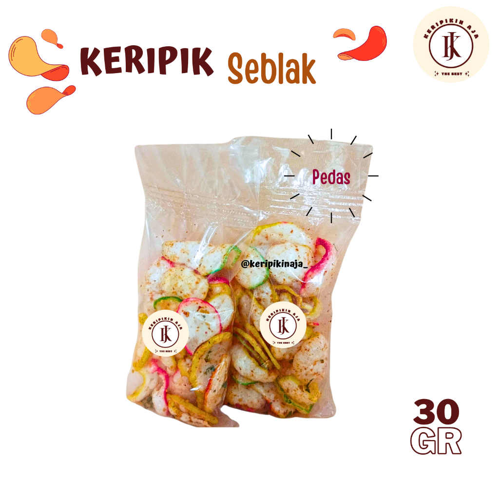 Jual Kerupuk SEBLAK Keripik Seblak Kering PEDAS Sebring Daun Jeruk