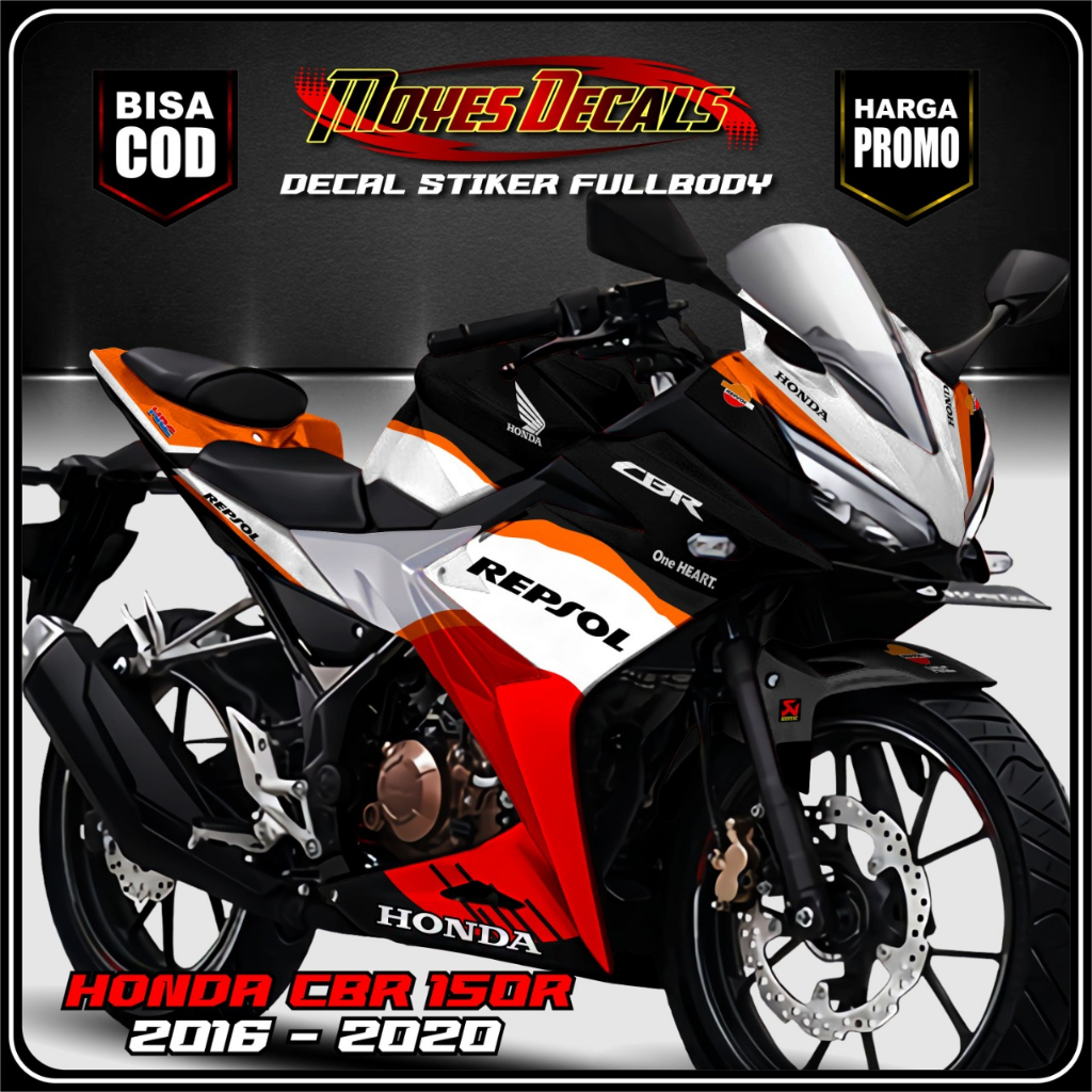 Jual Decal CBR 150 Facelift Motif Repsol Stiker Fullbody CBR 150