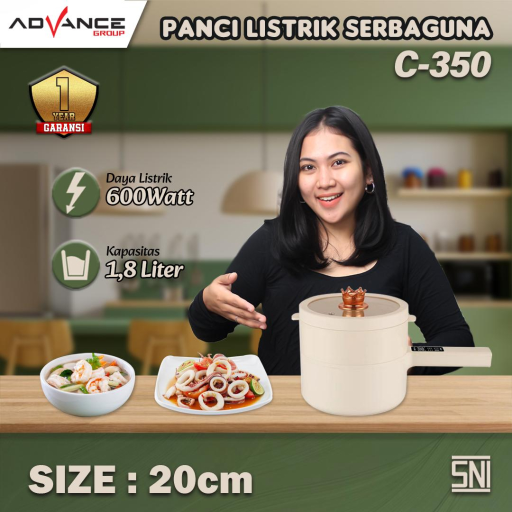 Jual Advance Panci Listrik C 350 Alat Serbaguna Pan Electric Cooker