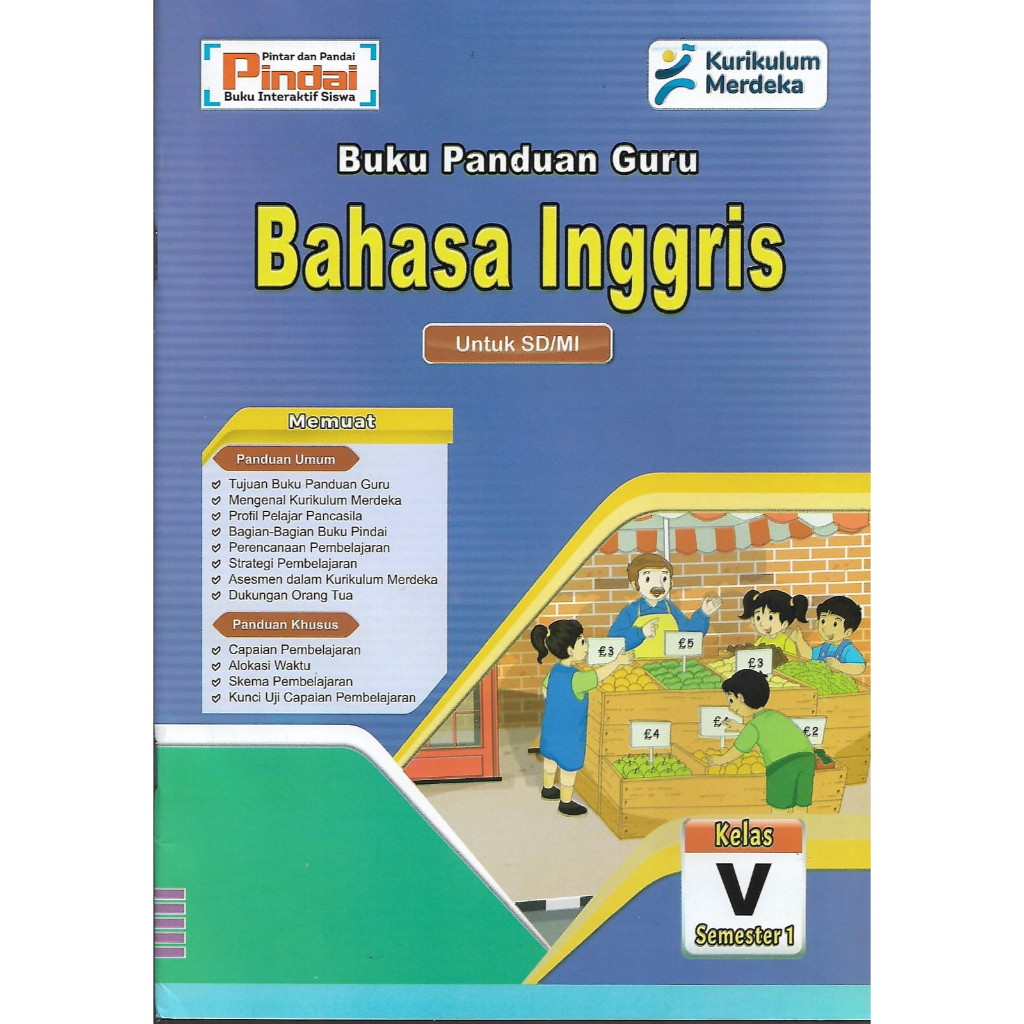 Jual Buku Panduan Guru Bahasa Inggris Kelas 5 SD MI Semester 1