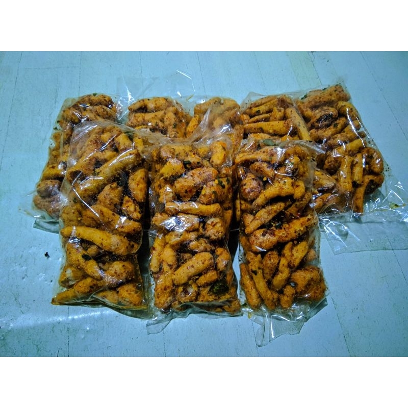 Jual Jajanan Pedas Viral Daun Jeruk Basreng Usus Crispy Shopee