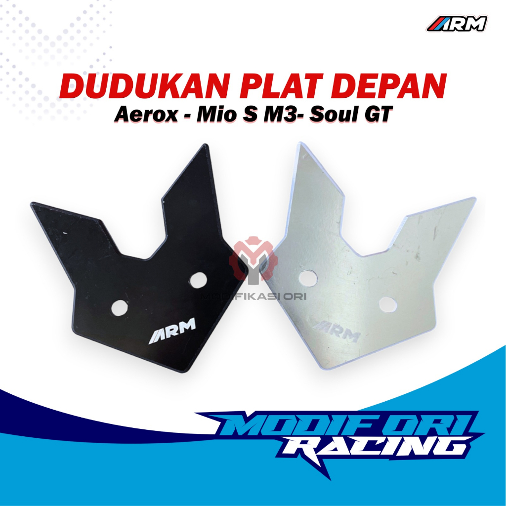 Jual Dudukan Plat Depan Motor Arm Aerox Mio S M Soul Gt Arm Full Cnc