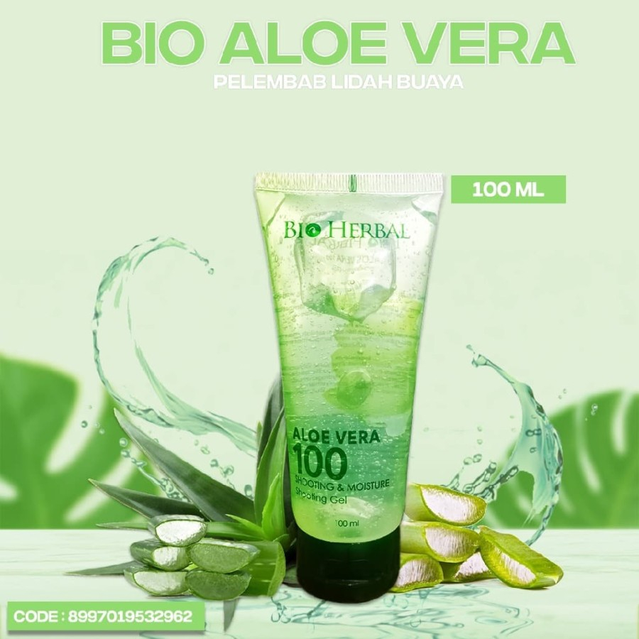 Jual Bio Herbal Aloe Vera Gel Tube Moisturaizer Lidah Buaya Pelembap