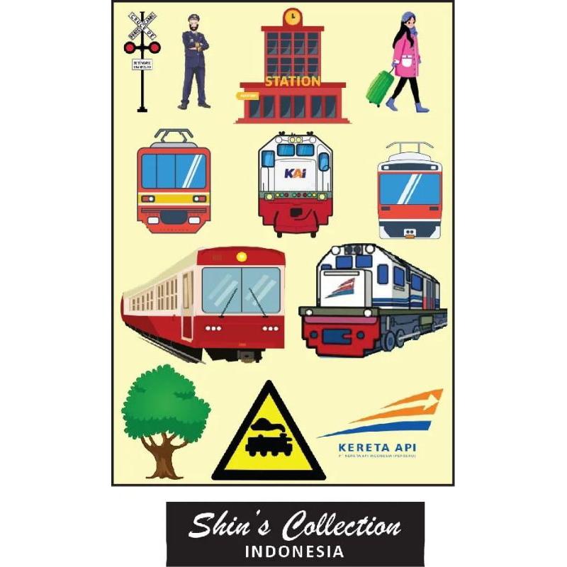 Jual Sticker Stiker Kereta Api Train Kai Shopee Indonesia