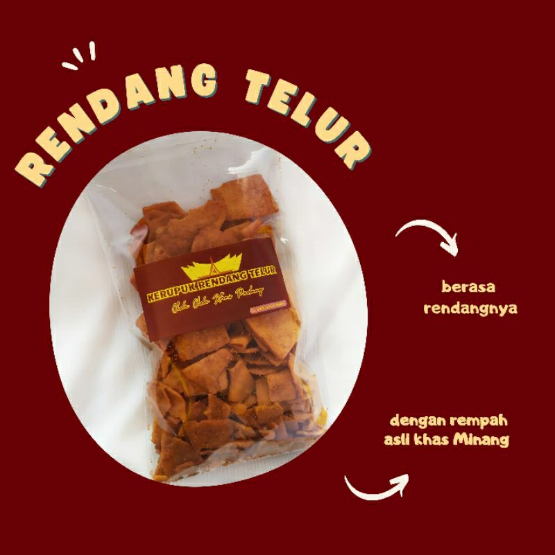 Jual Kerupuk Rendang Telur Oleh Oleh Khas Padang Shopee Indonesia