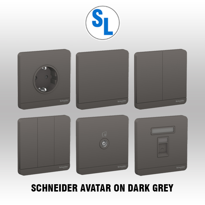 Jual Saklar Stop Kontak Scheneider Avatar On Dark Grey Shopee Indonesia