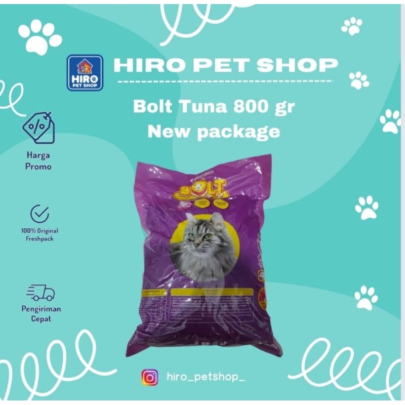 Jual Termurah Makanan Kucing Bolt Tuna Kibble Ikan Repack Gr