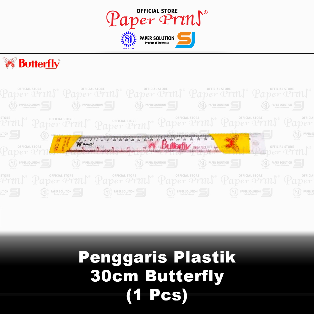 Jual Penggaris Ruler Plastik Mika Cm Butterfly Shopee Indonesia