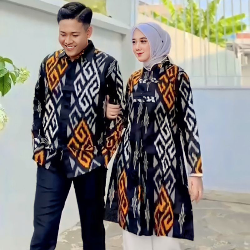 Jual Couple Batik Songket Bintang Original Hilmi Super Seragam Batik