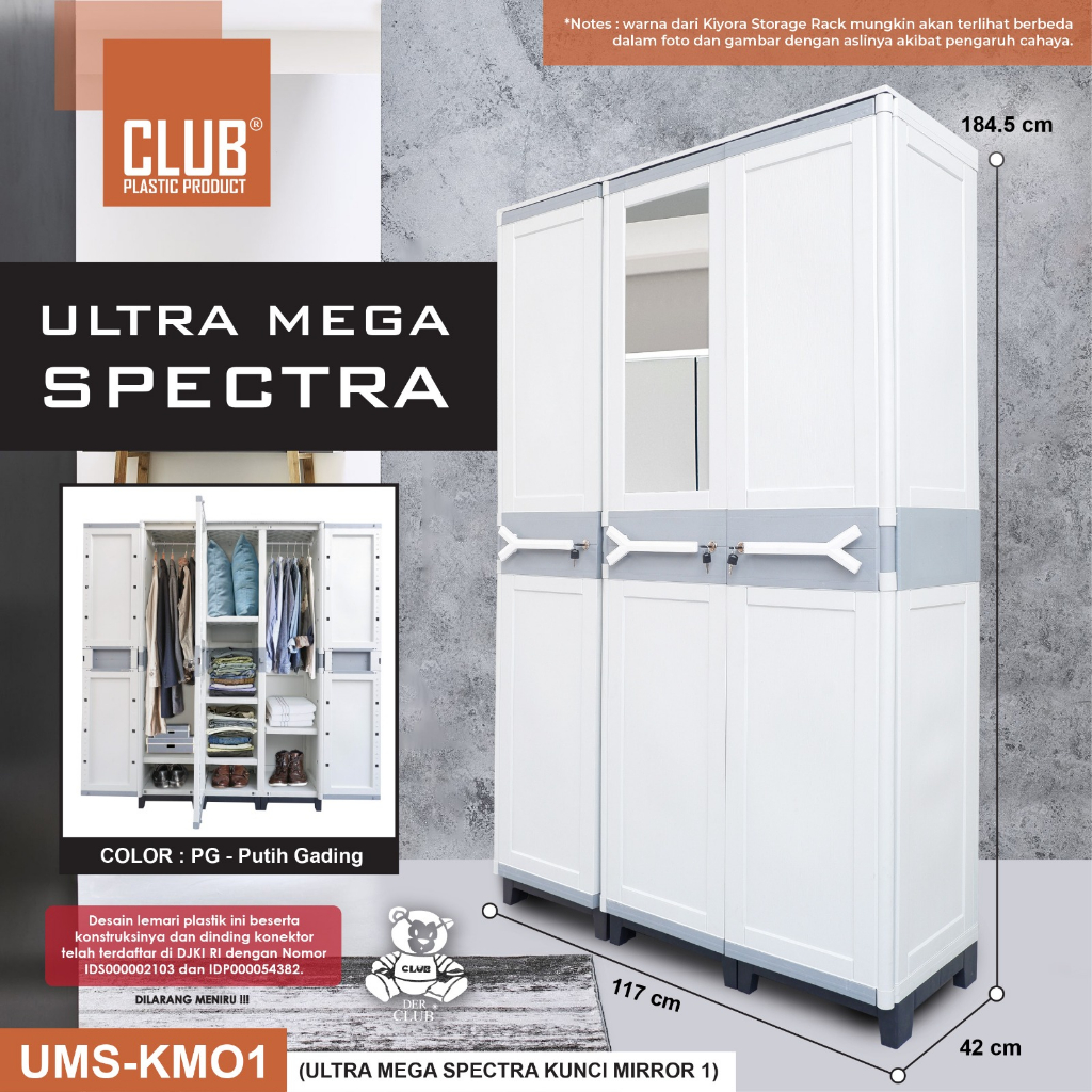 Jual Lemari Plastik Pintu Gantung Club Ultra Mega Spectra Large