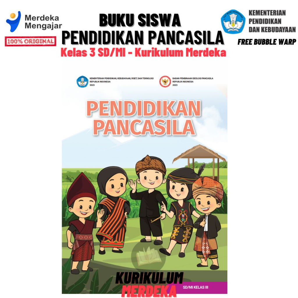 Jual Buku Pendidikan Pancasila Ppkn Kelas Sd Kurikulum Merdeka