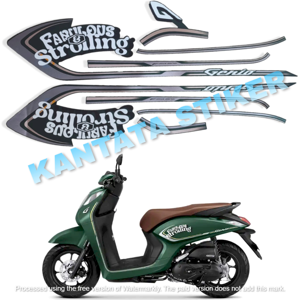 Jual Stiker Striping Lis Les Body Motor Honda Genio Fabulous Hijau