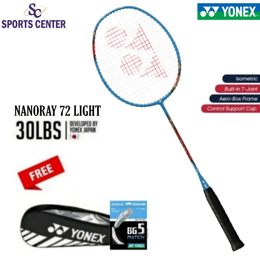 Jual New Full Set Raket Badminton Yonex Nanoray 72 Light 5U G5