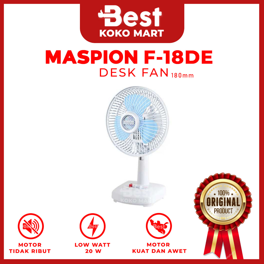 Jual Maspion Desk Fan Kipas Meja Inch F De Original Garansi Resmi