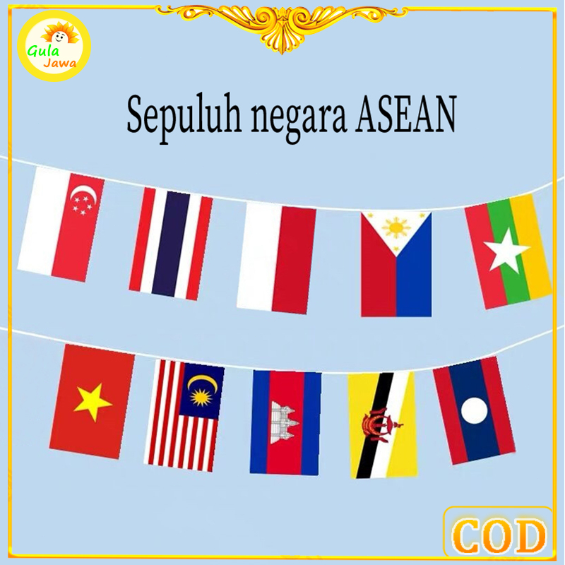 Jual Bendera Bendera Negara Asean Bendera Asean Shopee Indonesia