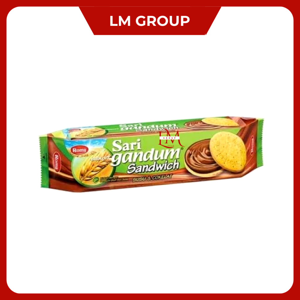 Jual Sari Gandum Biskuit Roma Pack Rasa Sandwich Susu Cokelat