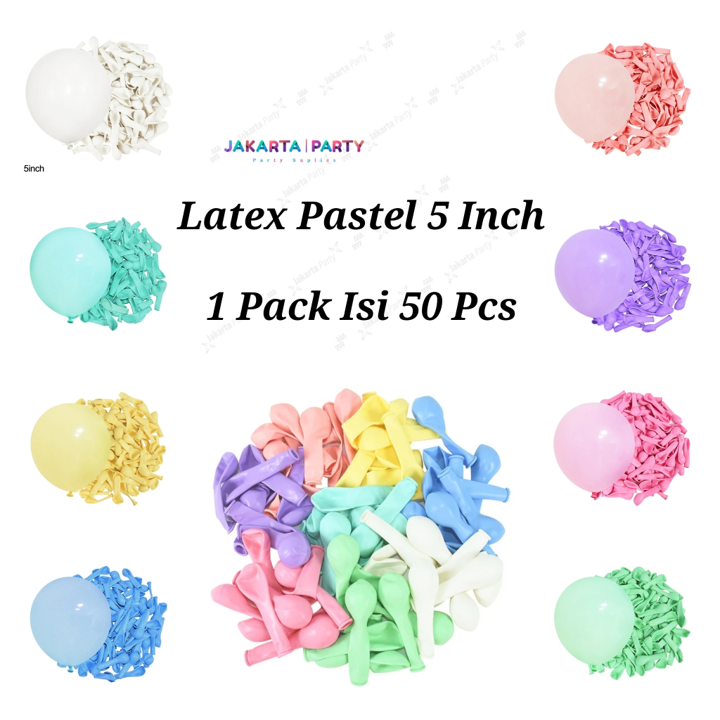 Jual ISI 50 Pcs Balon Latex Macaron 5 Inch Balon Pastel Per Pack