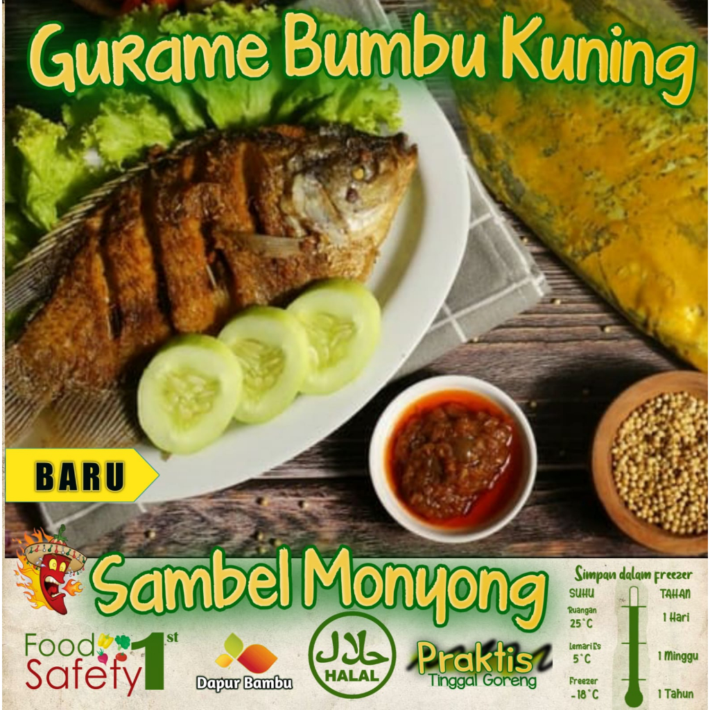 Jual Ikan Lele Nila Gurame Bumbu Kuning Gr Siap Goreng Free Sambel