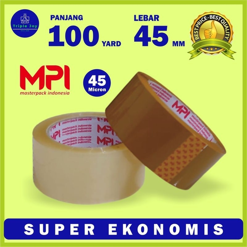 Jual Lakban Mpi Bening Coklat Inch Mm X Yard Mpi Mmx