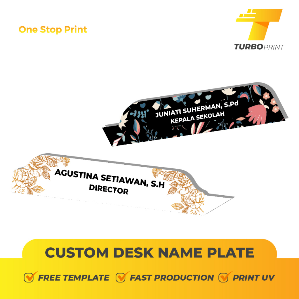 Jual PAPAN NAMA SIGNBOARD CUSTOM AKRILIK MEJA SIGN JABATAN DESK