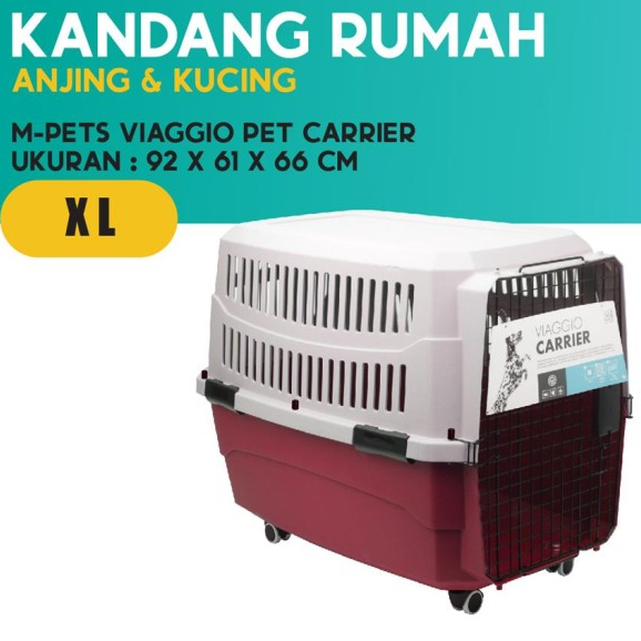 Jual Pet Cargo Carrier M Pets Xl Viaggio Kennel Kandang Anjing Roda