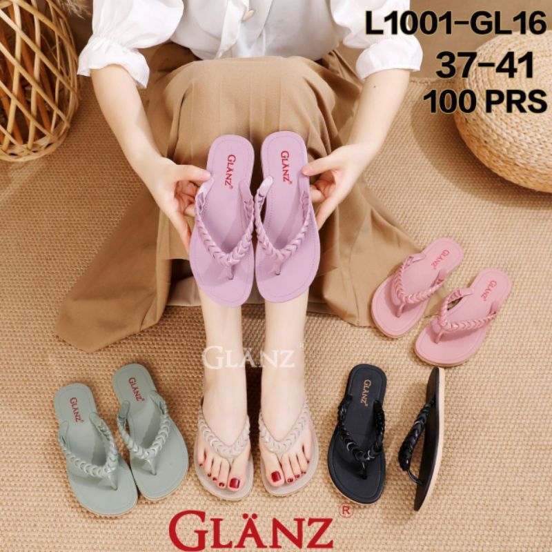 Jual NEW Sandal Jepit Wanita Model Kepang SUPER MURAH GLANZ L1001