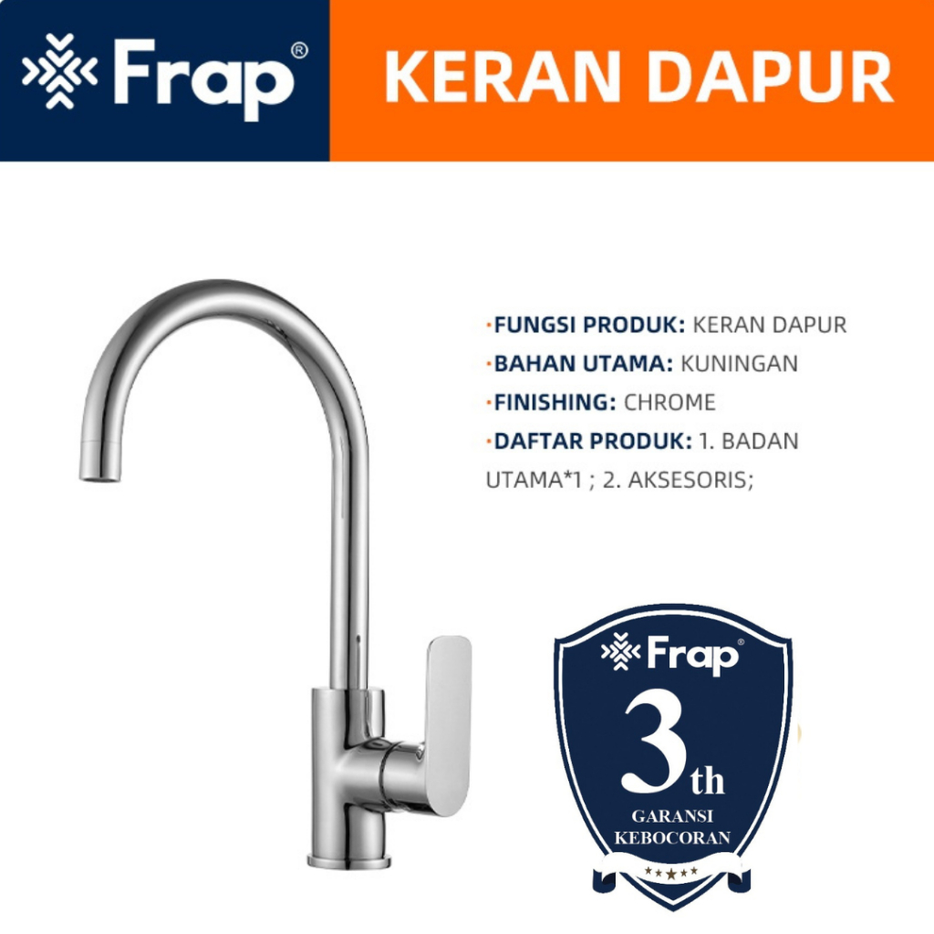 Jual FRAP IF4002 Kran Dapur Keran Cuci Piring Angsa Panas Dingin Bahan