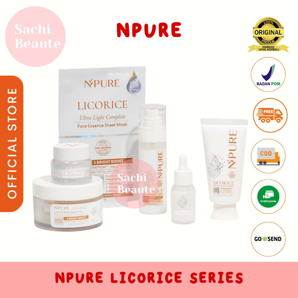 Jual Npure Licorice Series Brightening Pad Ultra Sheet Mask Milky