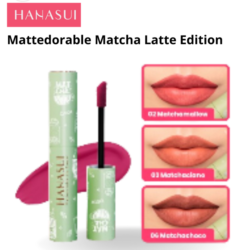 Jual HANASUI MATTEDORABLE LIPCREAM MATCHA LATTE EDITION Shopee Indonesia