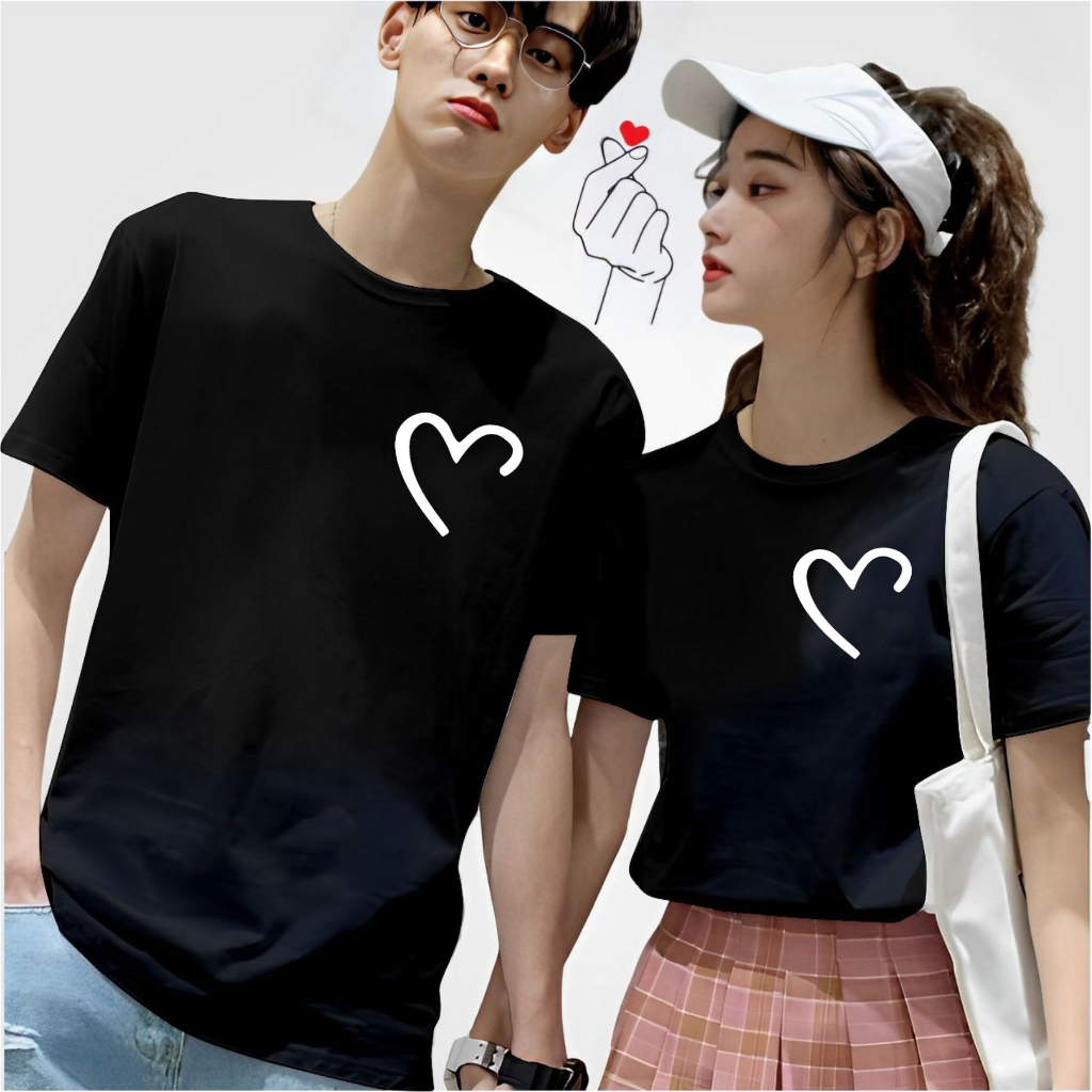 Jual Baju Kaos Kapelan Pacar Trendy Logo LOVE Lengan Pendek Trendy Pria